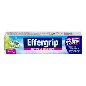Effergrip Denture Adhesive Cream, Extra Holding Power, 2.5 Ounces  Pack of 3